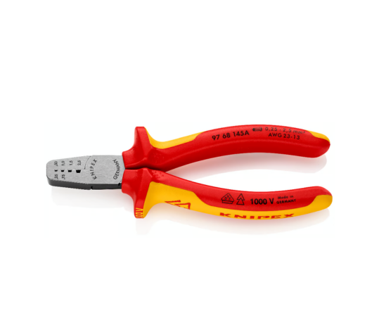 KNIPEX 97 68 145 A Crimping Pliers for Wire Ferrules