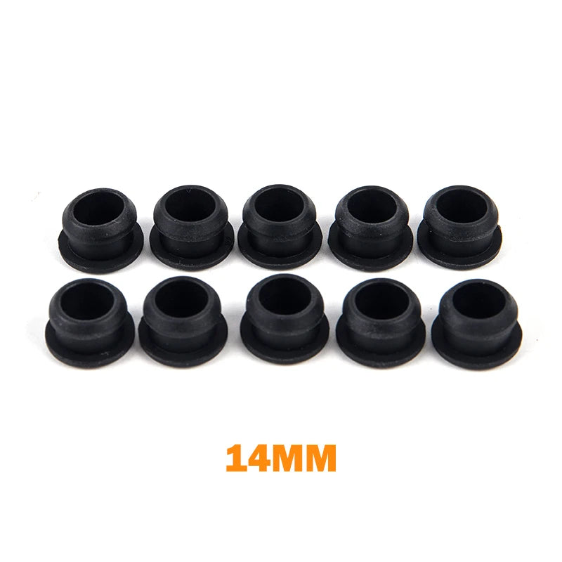 Black Silicone Rubber Snap-On Hole Plug