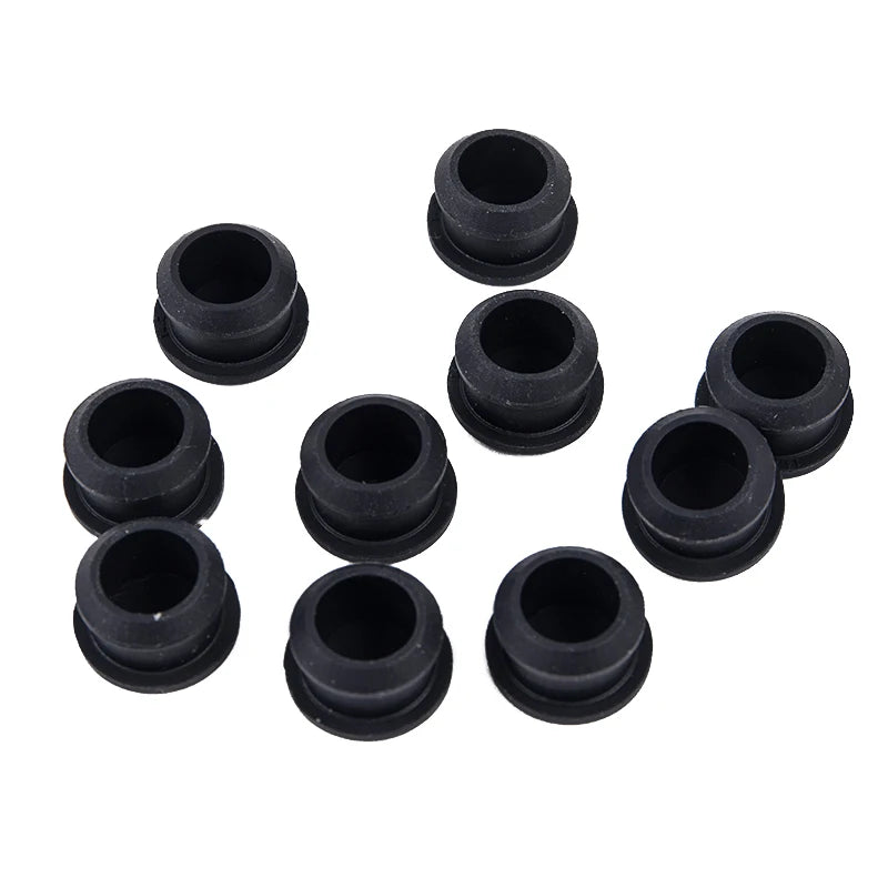 Black Silicone Rubber Snap-On Hole Plug