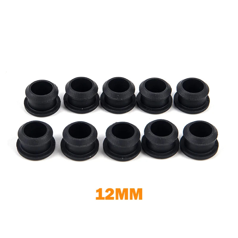 Black Silicone Rubber Snap-On Hole Plug