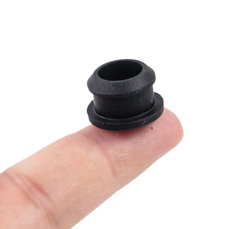 Black Silicone Rubber Snap-On Hole Plug