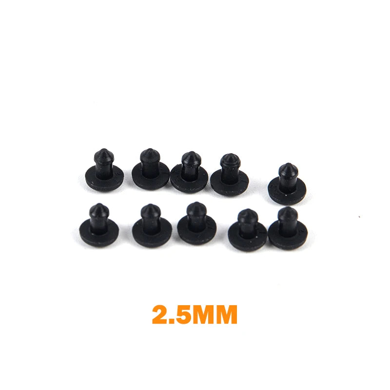 Black Silicone Rubber Snap-On Hole Plug