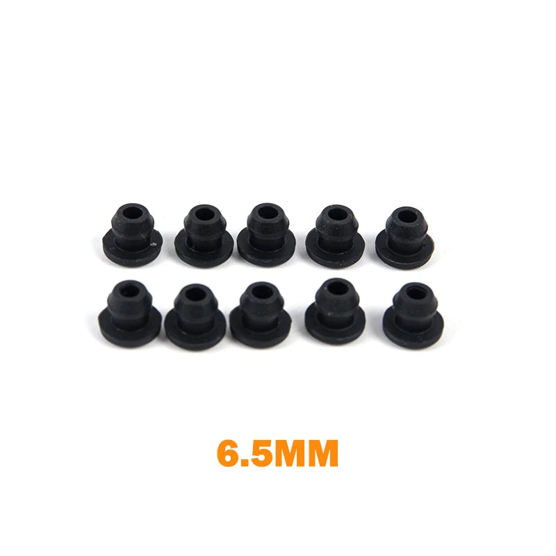 Black Silicone Rubber Snap-On Hole Plug