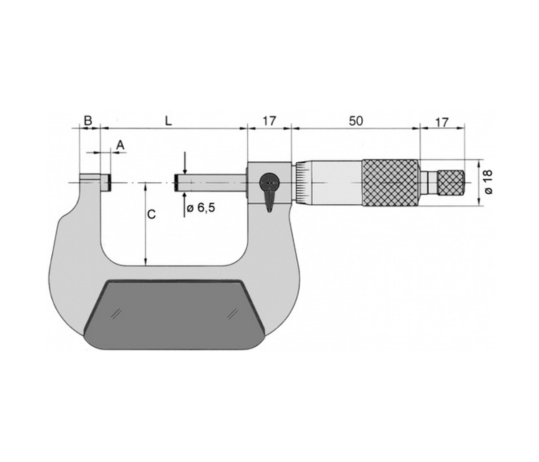 WOGEL External Micrometer DIN 863 – 0 - 25 mm