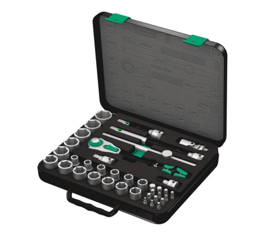 Wera Zyklop 8100 SC 4 SAE Ratchet Set