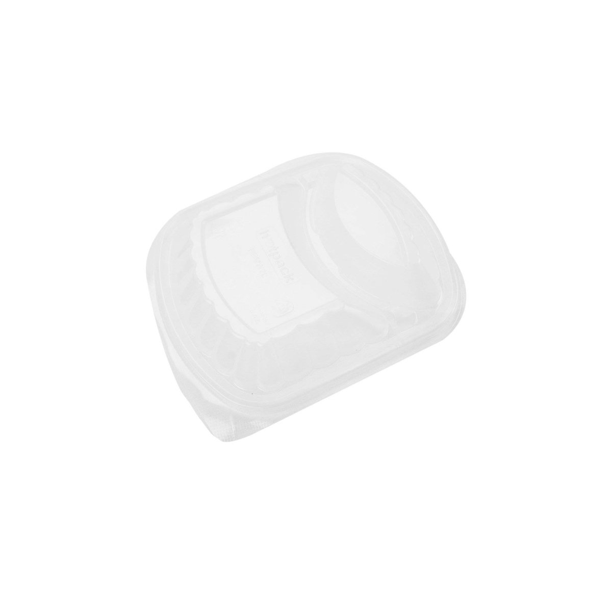 Black Base Rectangular 2 - Compartment Container 250 Pieces - hotpackwebstore.com - Black Base Containers