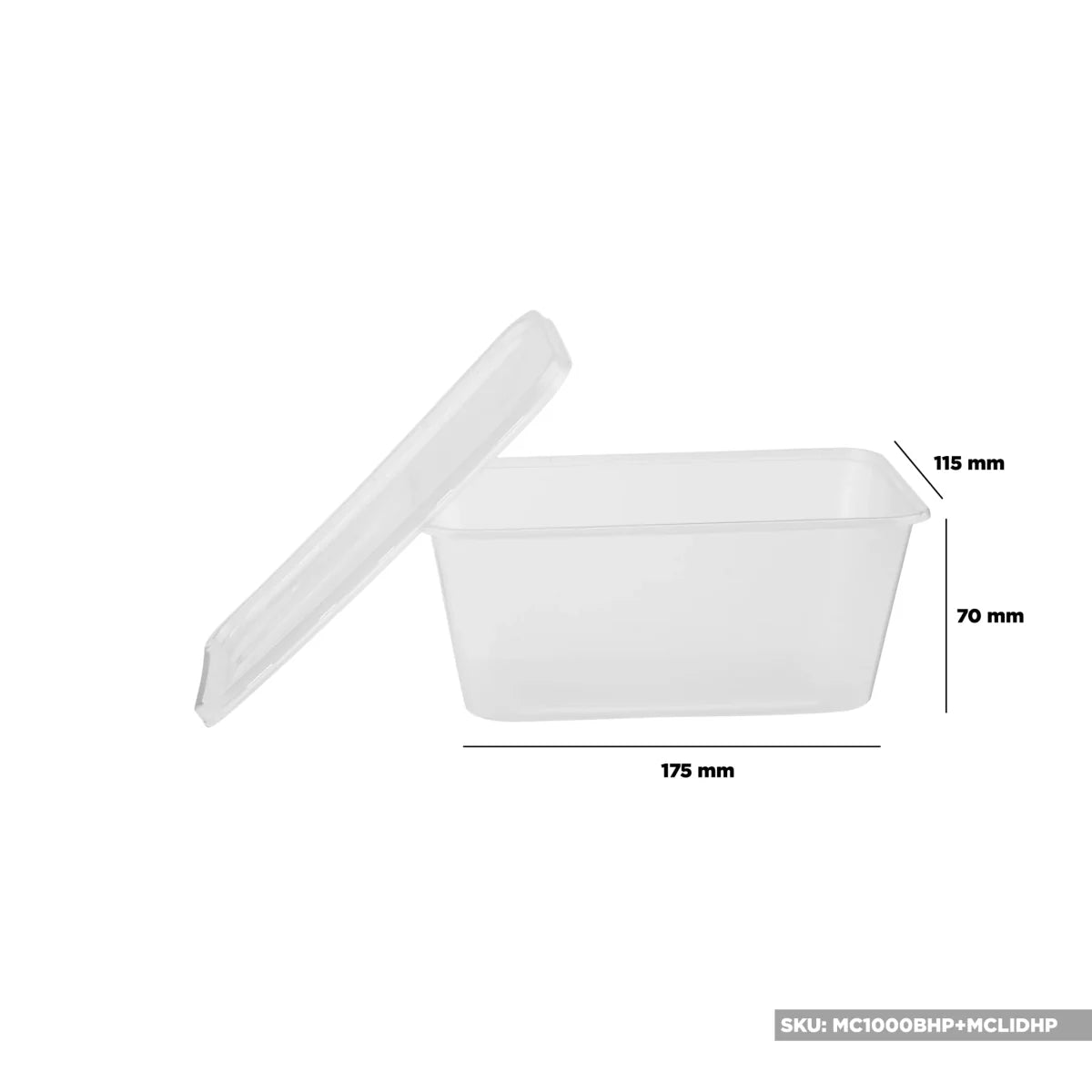 Clear Rectangle Microwave Container - hotpackwebstore.com - Microwavable Containers