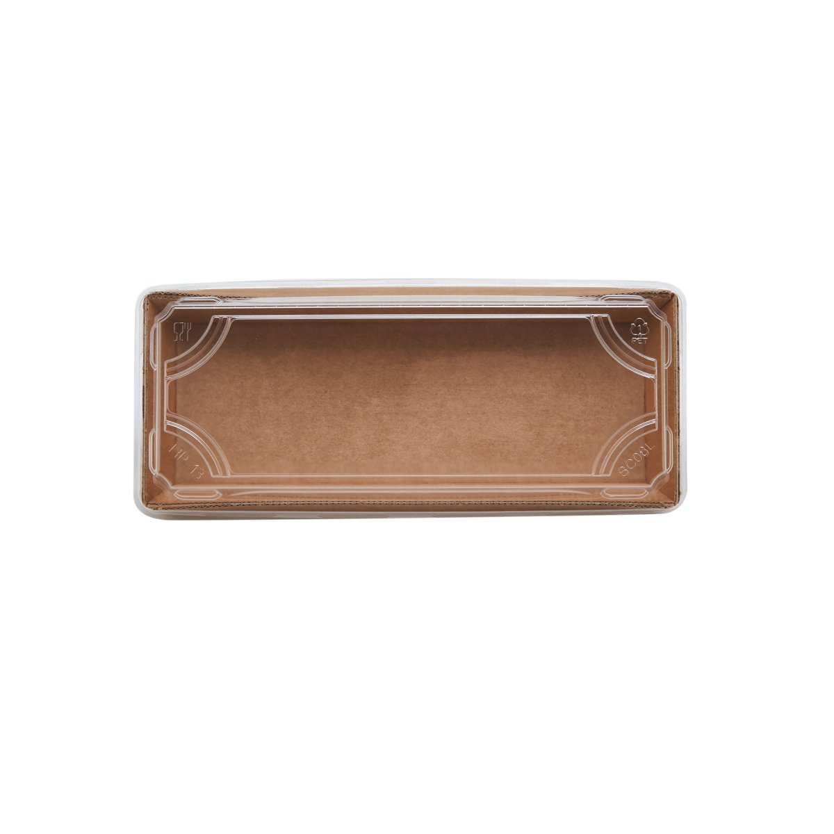Kraft Flute Sushi Container With Lid - hotpackwebstore.com - Kraft Sushi Containers