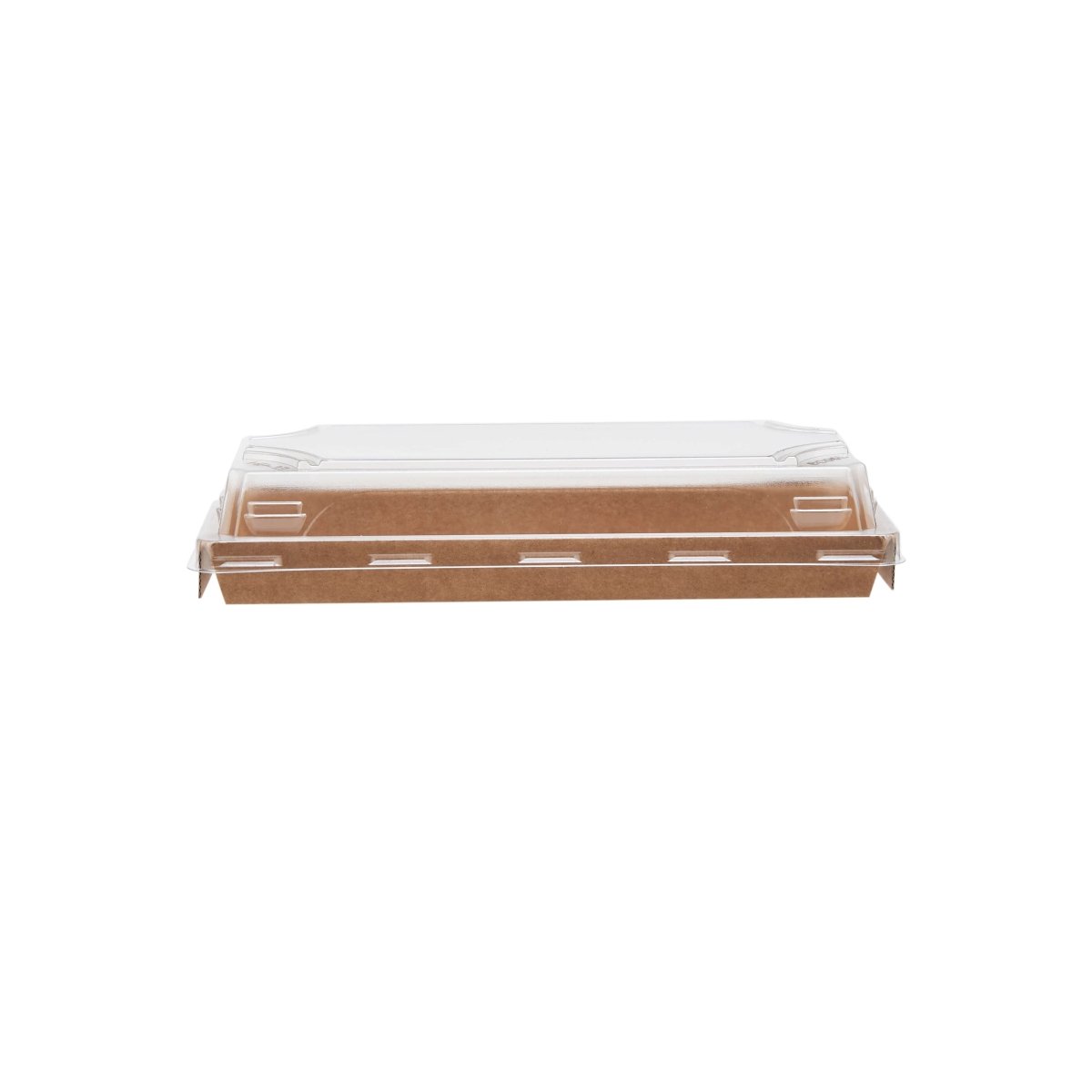 Kraft Flute Sushi Container With Lid - hotpackwebstore.com - Kraft Sushi Containers