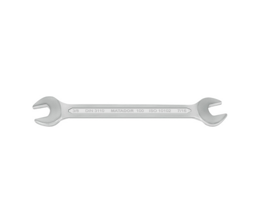 Matador 0100 Double Open-Ended Spanner – 3/8" x 7/16" AF