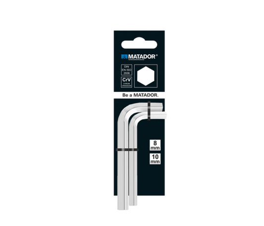 Matador L-Key Wrench, short type, hex 2 - 10 MM