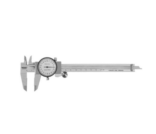 VOGEL Dial Caliper (241102) – 150mm Precision Internal & External Measuring Tool | Shockproof  Dustproof Design