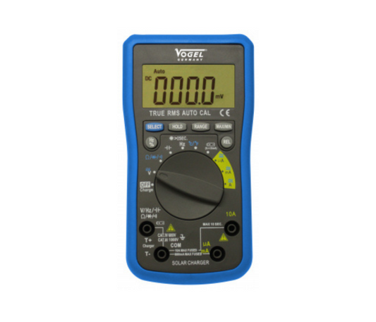 VOGEL Digital Multimeter, IP44, AC 0-750 V / DC 0 - 1000 V | High-Precision Electrical Measuring Instrument