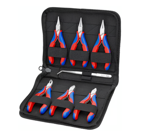 KNIPEX Case for Electronics Pliers – 7-Piece Set for Work on Electronic Components