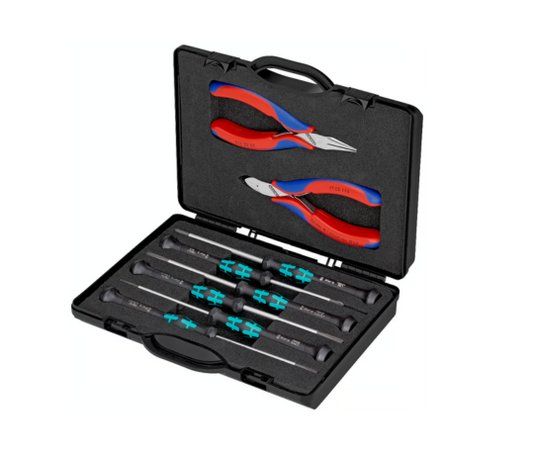 KNIPEX Case for Electronics Pliers – 8-Piece Set for Electronic Component Work