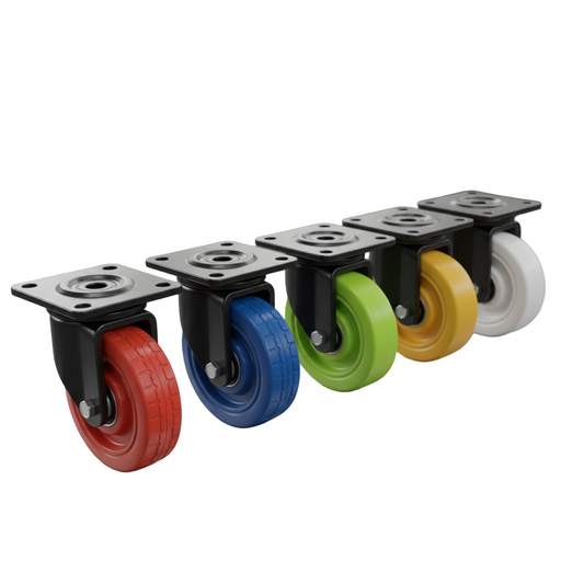 Castor wheel by wheel material