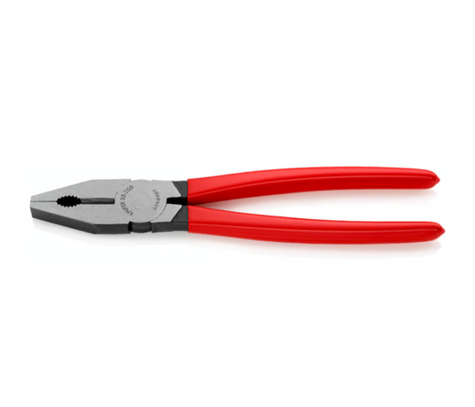 KNIPEX 03 01 250 Combination Pliers – Black Atramentized with Plastic Coated Handles