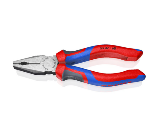 KNIPEX 03 02 160 Combination Pliers – Black Atramentized with Comfort Handles