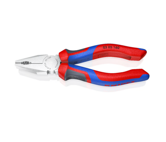 KNIPEX 03 05 160 Combination Pliers – Chrome-Plated with Comfort Handles