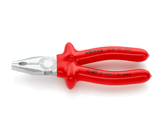 KNIPEX 03 07 180 Combination Pliers – VDE-Tested, High-Performance Cutting & Gripping Tool