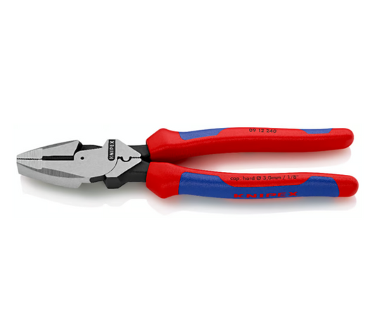 KNIPEX 09 12 240 Lineman's Pliers – American Style with Enhanced Grip & Power