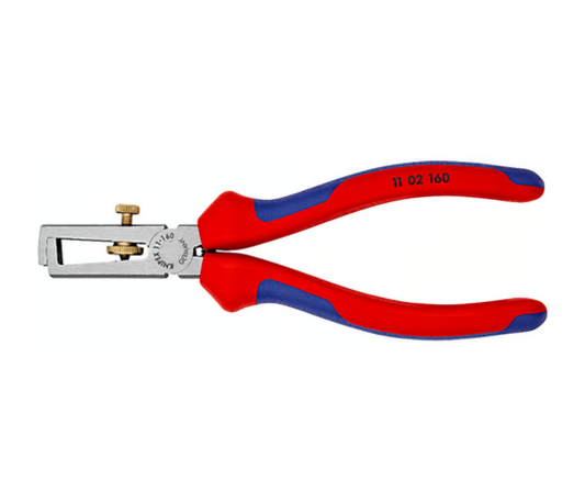 KNIPEX 11 02 160 Insulation Stripper – Universal, Precision Tool with Multi-Component Grips