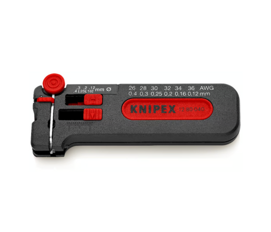 KNIPEX 12 80 040 SB Mini Wire Stripper – Precision Stripping for Thin Copper Conductors