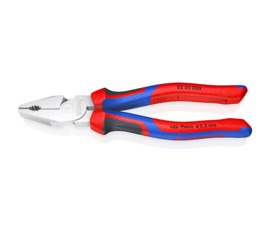 KNIPEX 02 05 200 High Leverage Combination Pliers – Chrome-Plated Durability & Comfort