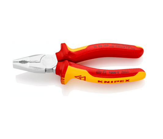 KNIPEX Combination Pliers 160mm – Heavy-Duty, VDE-Insulated