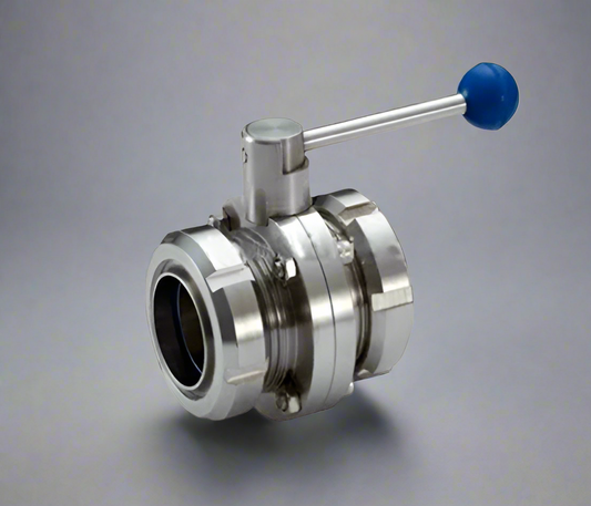 SS316 Dairy Butterfly Valve with SMS Union