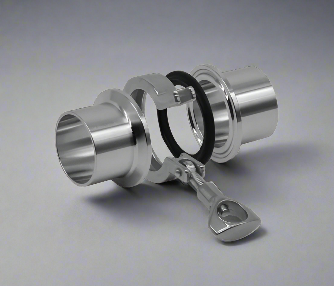 SS316 Tri Clover Union with Long Ferrule