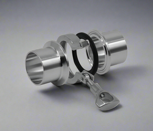 SS316 Tri Clover Union with Long Ferrule