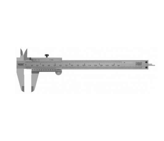 WOGEL Pocket Vernier Caliper DIN 862 – 150 mm / 6 Inch | Thumb Locking | Stainless Steel