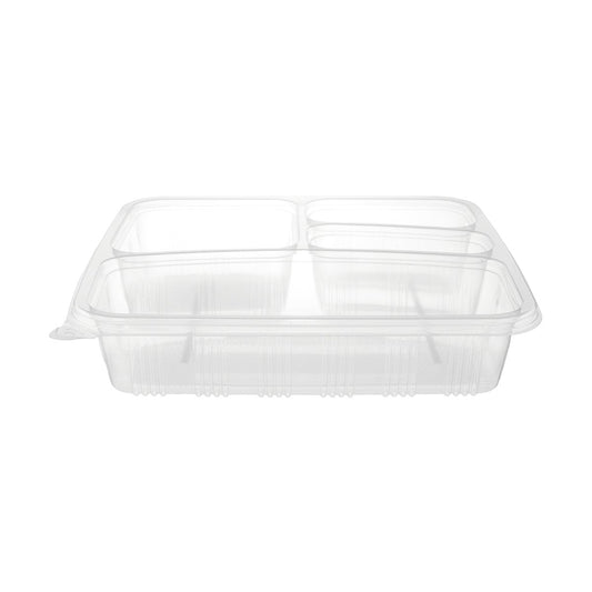 Microwaveable 4 Compartment Container With Lid