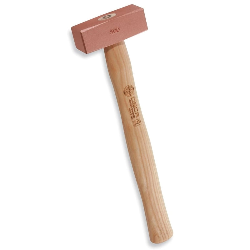 OSCA Copper Hammer with Ash Wood Handle (250g, 500g, 750g, 1000g) – Non-Sparking Soft Face