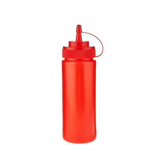 Versatile Red Squeeze Bottle for Sauces & Condiments - BPA-Free Plastic Dispenser
